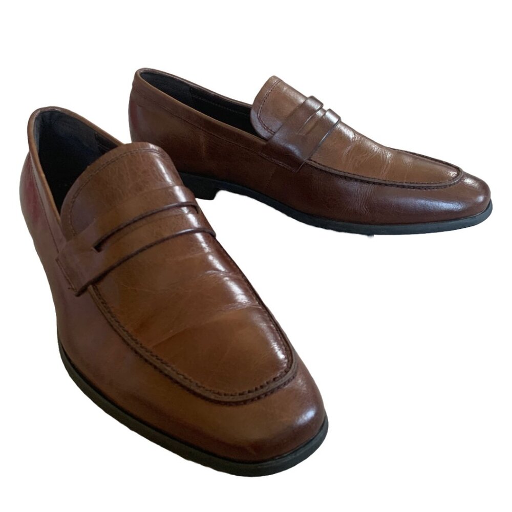 Kenneth Cole Reaction Men's Elekt leather penny loafers size 12